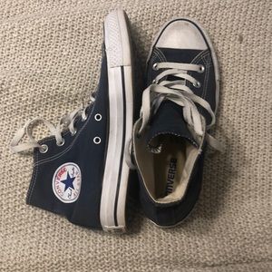 Navy high top converse